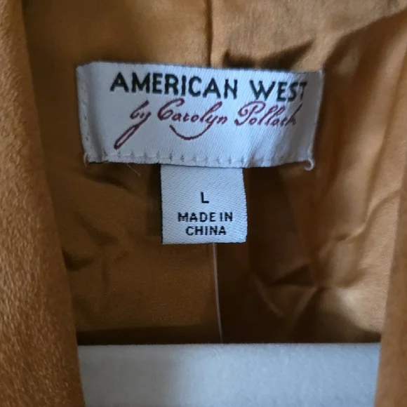 AmericanWEST CAROLYN Pollack Women's Faux Suede Fringe Jacket - Picture 5 of 10